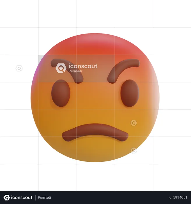 Angry Emoji Emoji 3D Icon