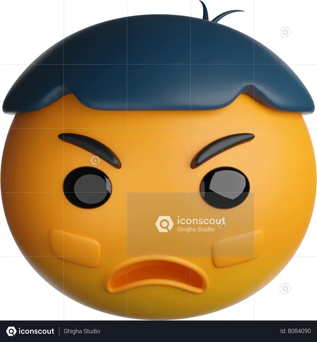 Angry Emoji Emoji 3D Icon