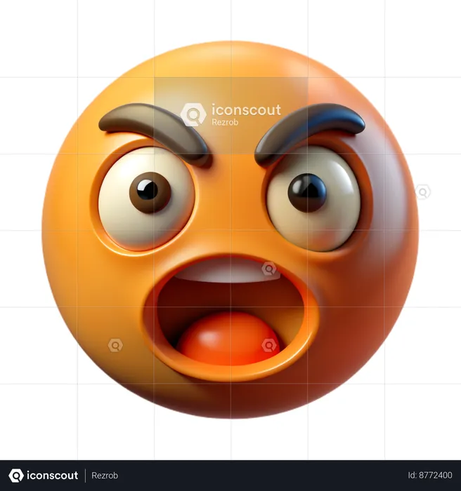 Angry face emoji Emoji 3D Icon