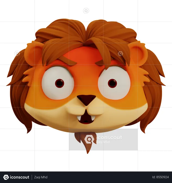 Angry Lion Emoji Emoji 3D Icon