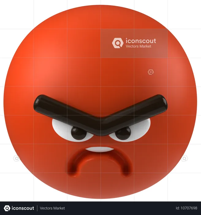 Angry Pouting  3D Icon