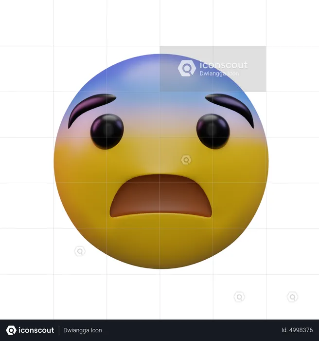 Ängstlich Emoji 3D Icon