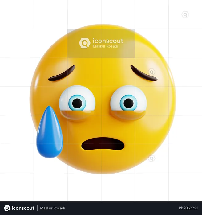 Ängstliches Gesicht Emoji Emoji 3D Icon