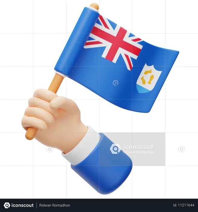 Anguilla Flag Flag 3D Icon
