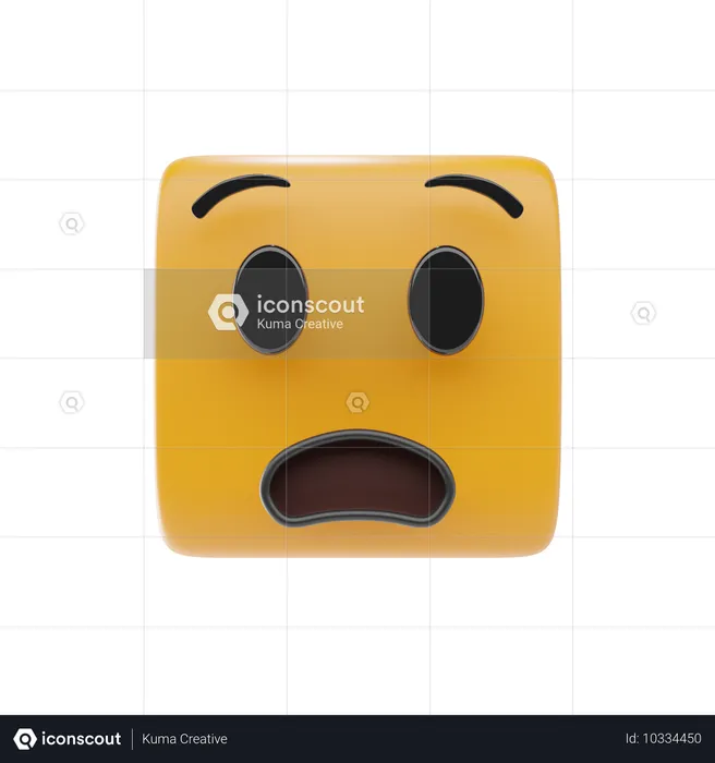 괴로운 얼굴 이모티콘 Emoji 3D Icon