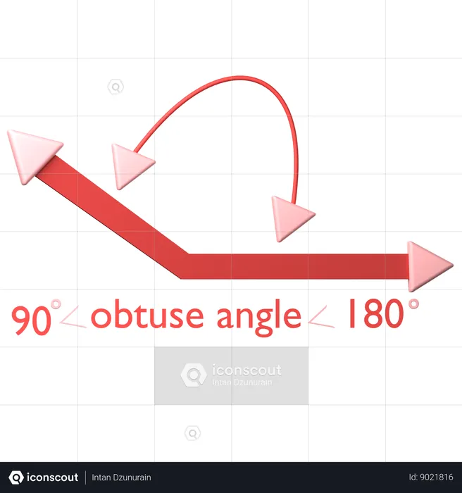 Ángulo obtuso  3D Icon