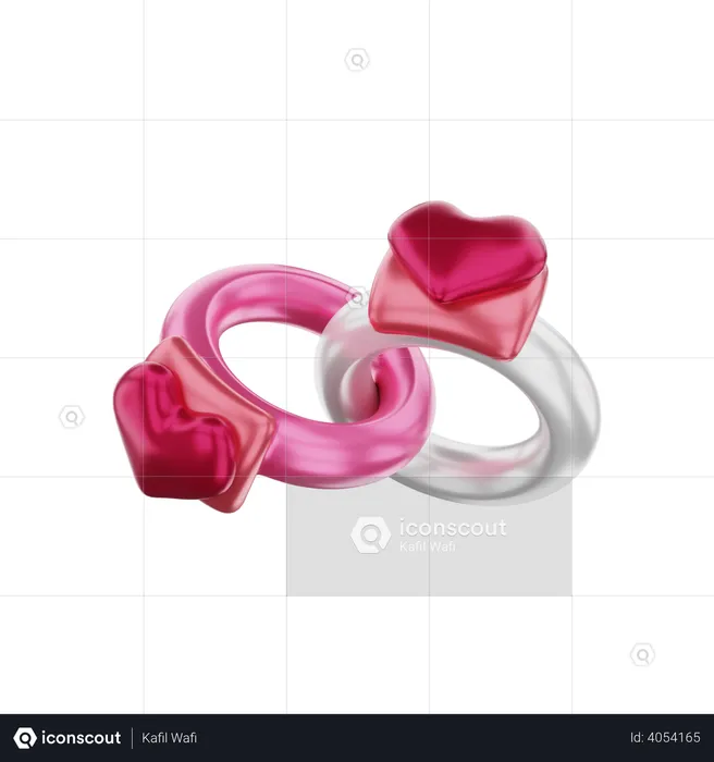 Anillo de lealtad de amor  3D Illustration