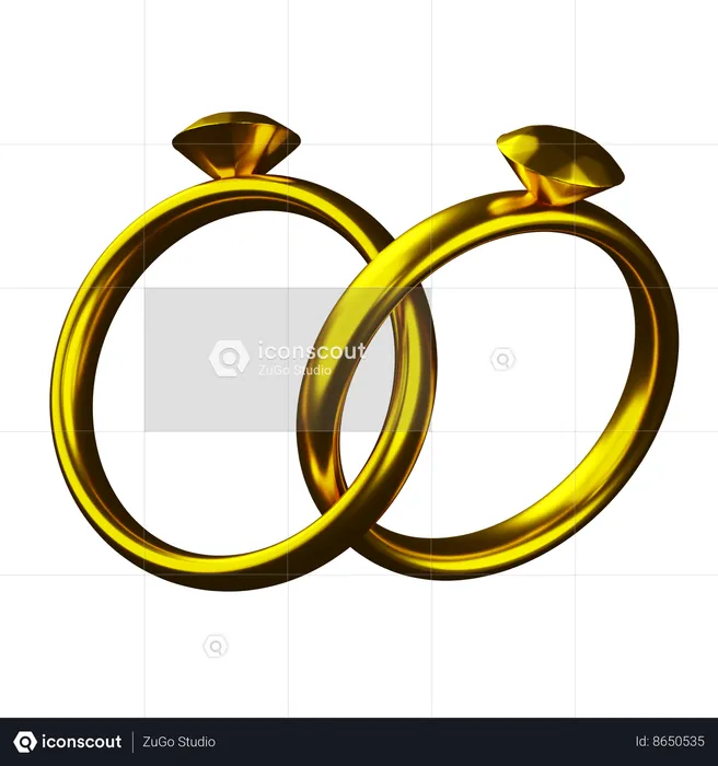 Anillo doble  3D Icon