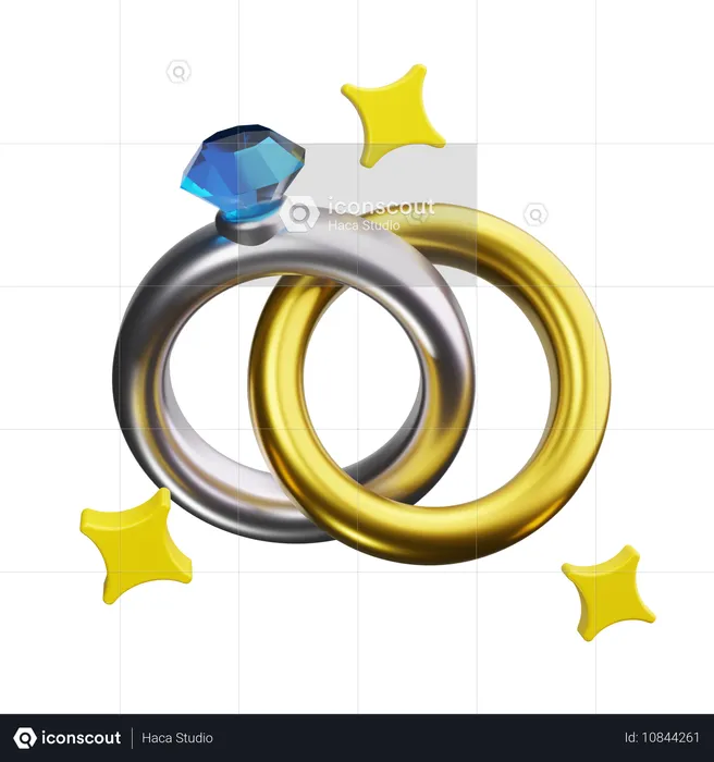 Anillo de bodas  3D Icon