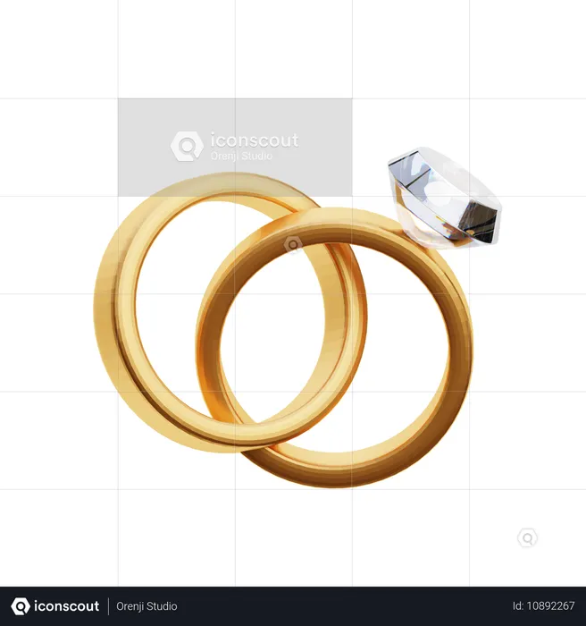 Anillo de pareja  3D Icon