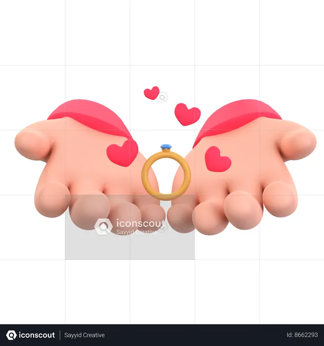 Anillo de san valentin  3D Icon