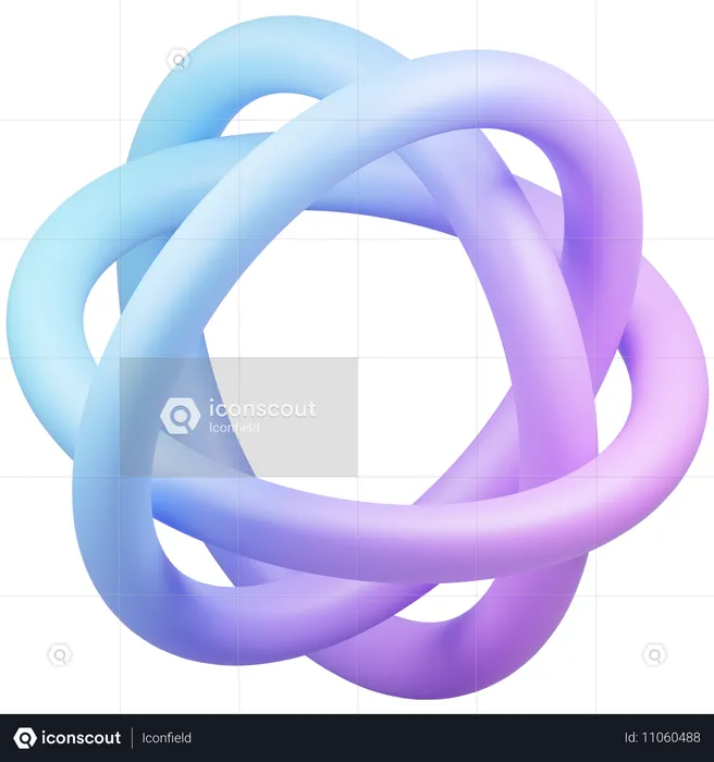 Anillo forma abstracta  3D Icon