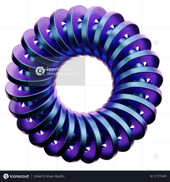 Anillo forma abstracta  3D Icon