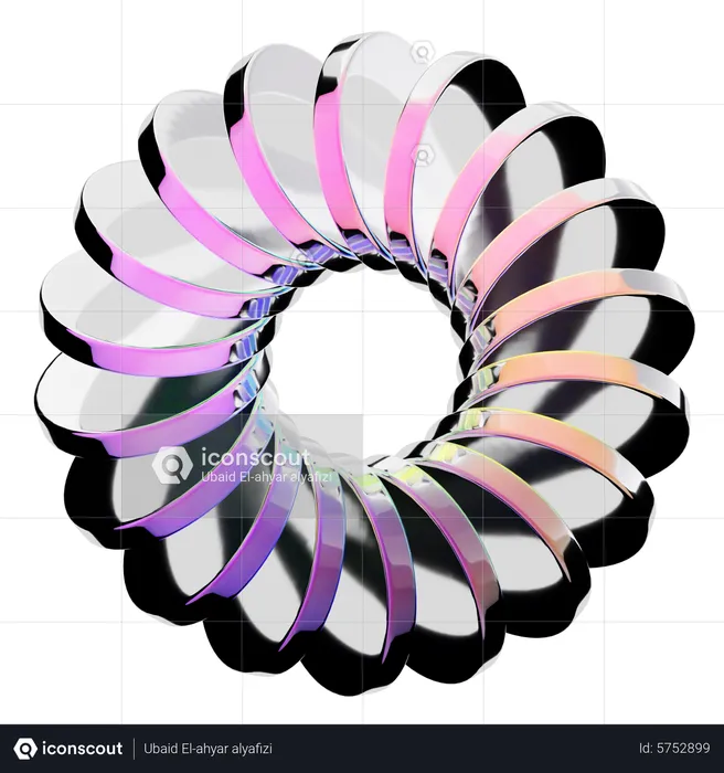 Anillo forma abstracta  3D Icon