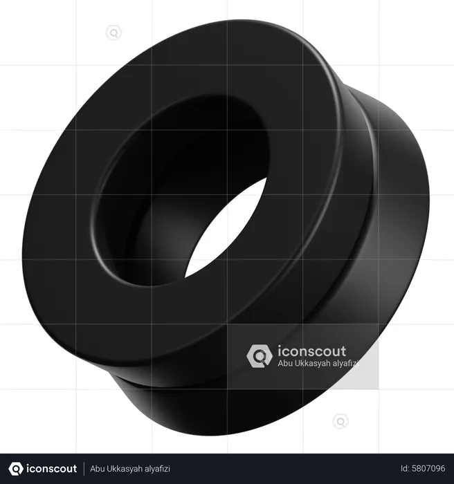 Anillo forma abstracta  3D Icon