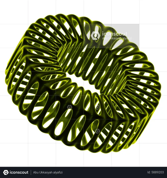 Anillo forma abstracta  3D Icon