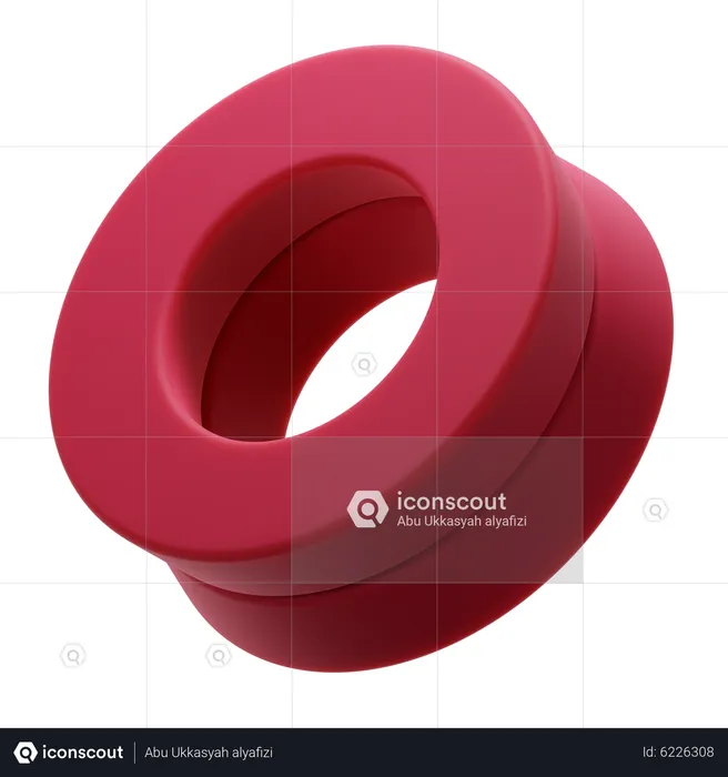 Anillo forma abstracta  3D Icon