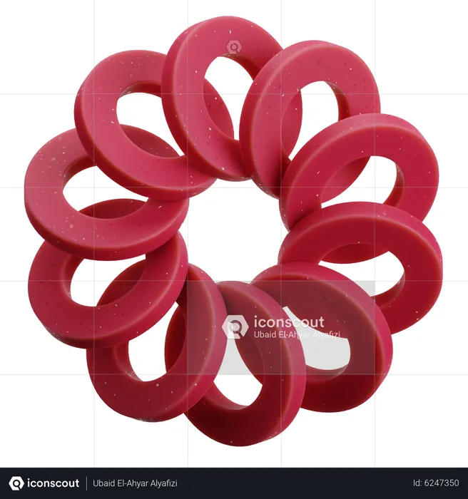 Anillo forma abstracta  3D Icon