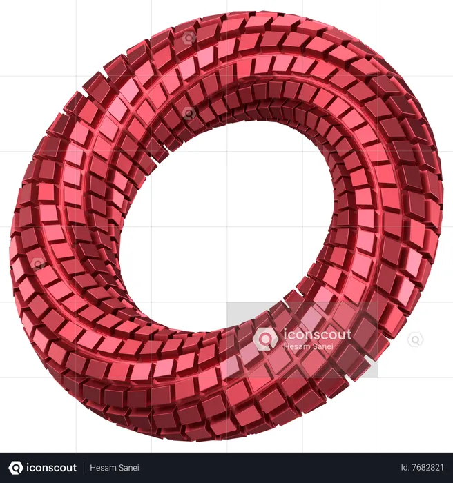 Anillo forma abstracta  3D Icon