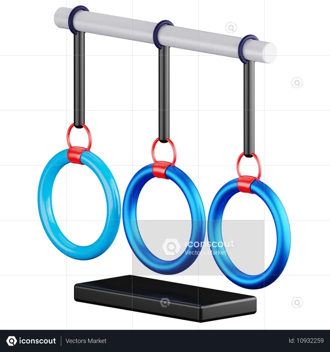 Anillos de gimnasia  3D Icon