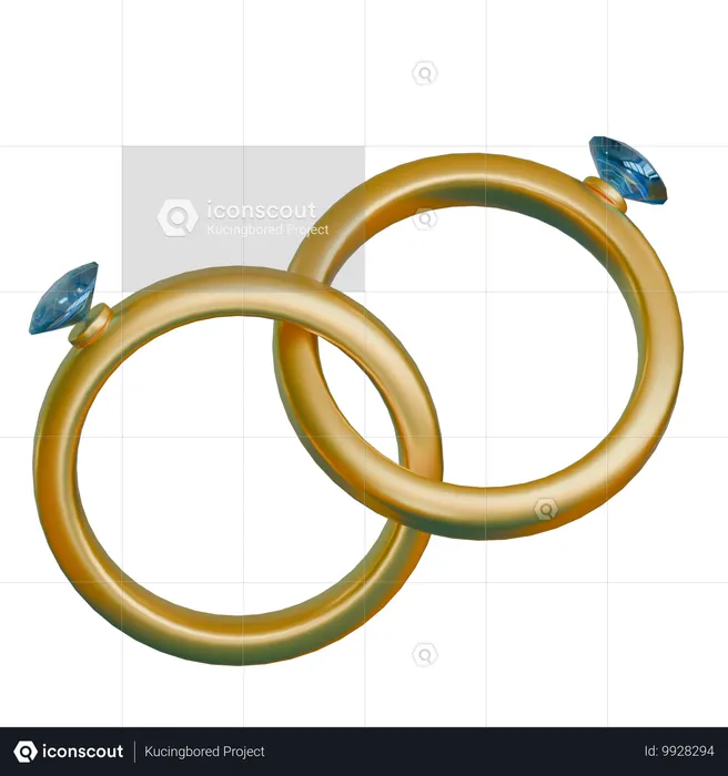 Anillos de pareja  3D Icon