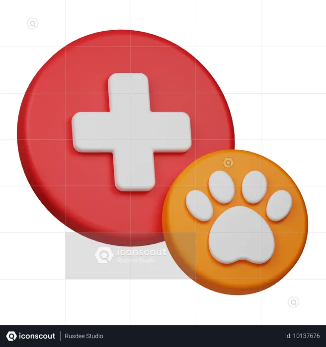 動物の健康  3D Icon