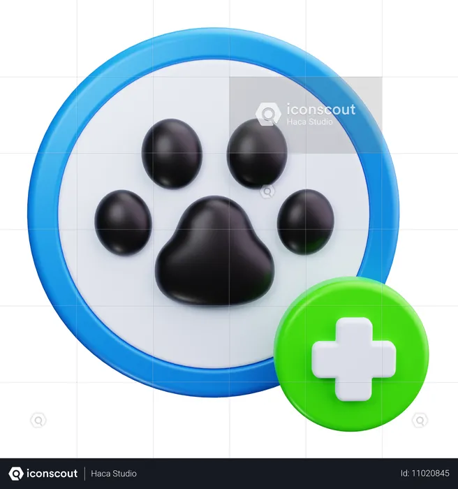 Médecine pour animaux de compagnie  3D Icon