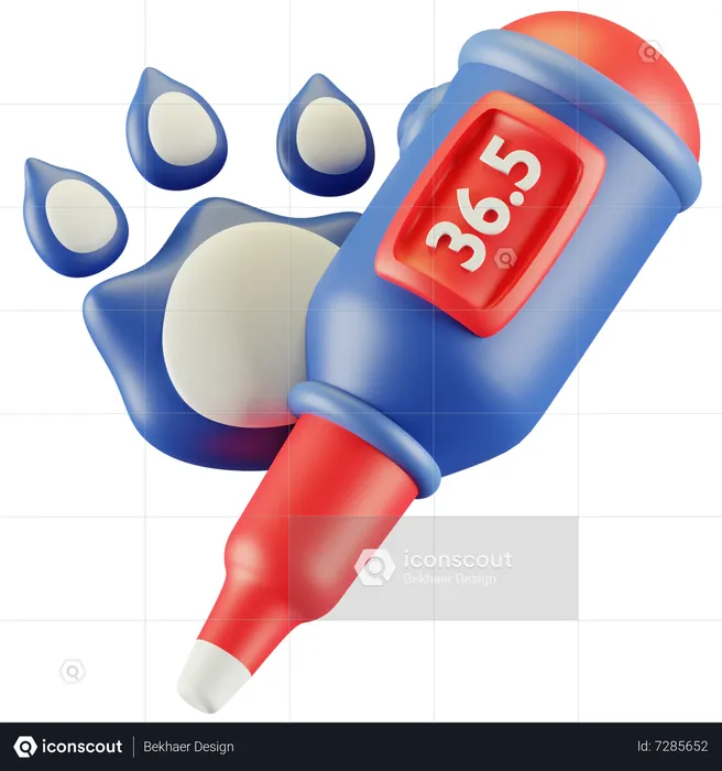 Animal Thermometer  3D Icon