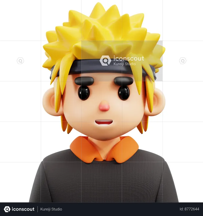 Anime Boy  3D Icon
