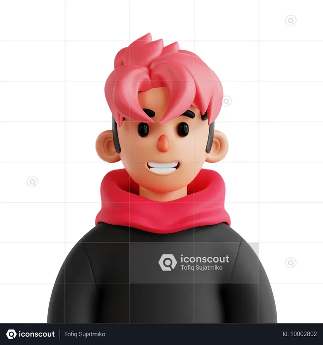 Anime Boy  3D Icon