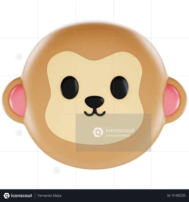 Singe animoji Emoji 3D Icon