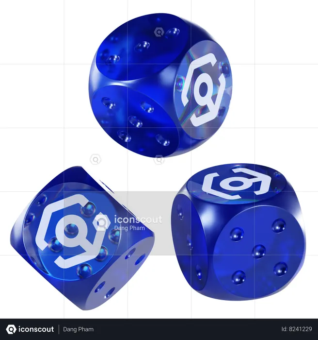 Ankr Glass Dice Crypto  3D Icon