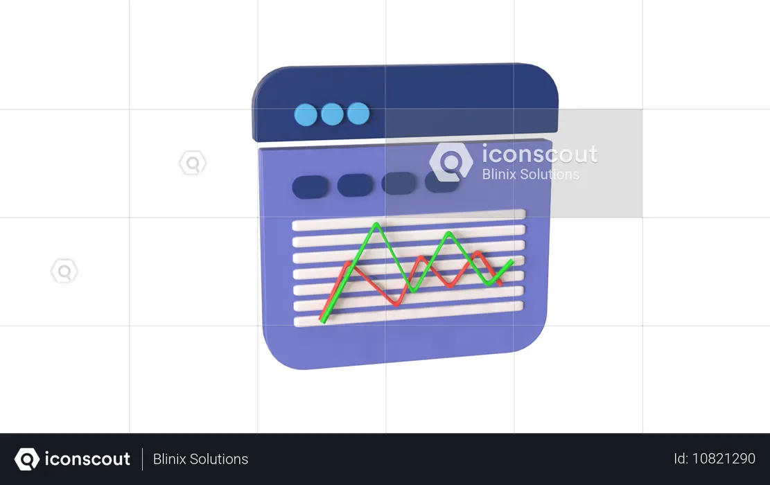 Lignes d'analyse des annonces  3D Icon