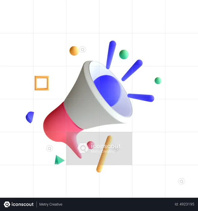 Announcement  3D Icon