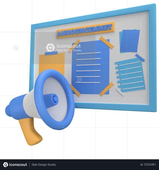 Announcement Board  3D Icon