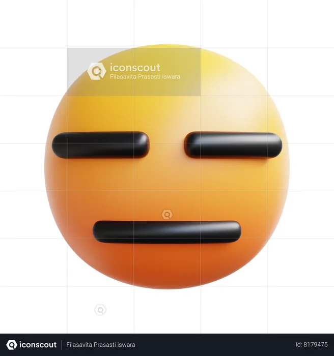 Annoyed Emoji 3D Icon