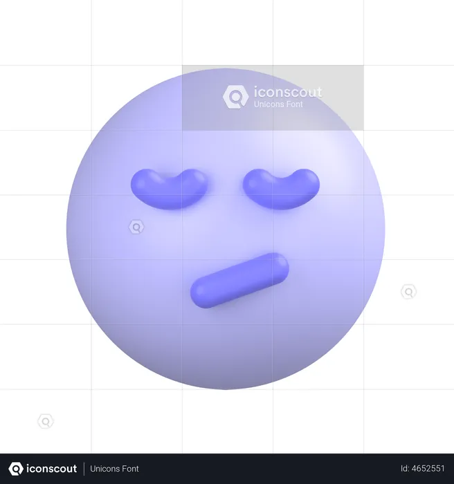Annoyed Face  3D Icon