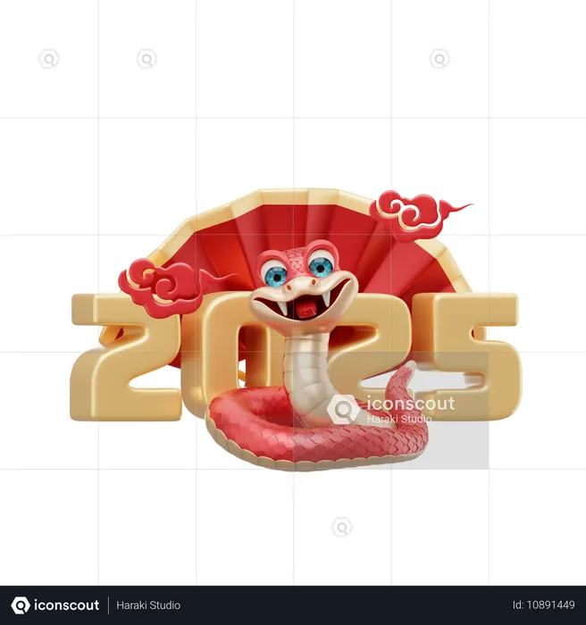 Ano Lunar 2025  3D Icon