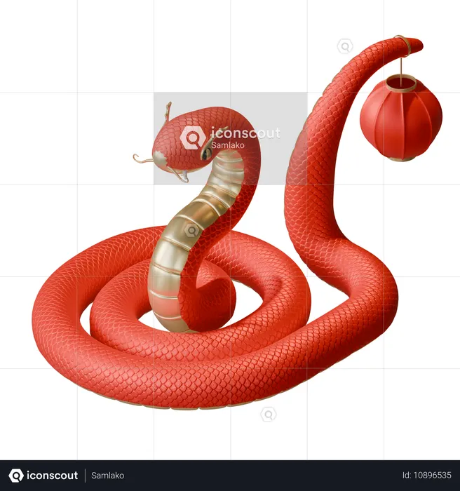 Ano Novo Chinês da Cobra  3D Icon