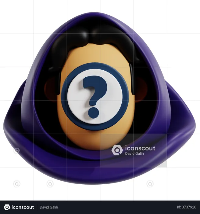 Anonymous Crypto Identity  3D Icon