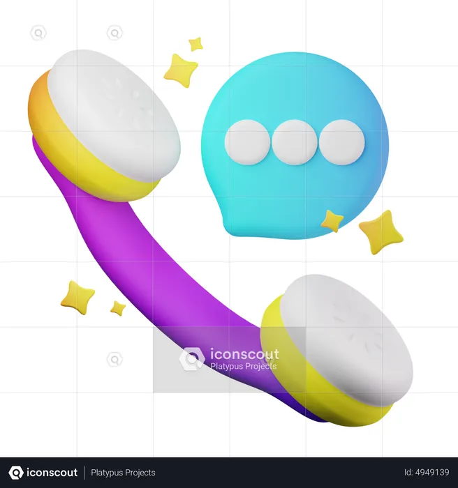 Anruf-Chat  3D Icon
