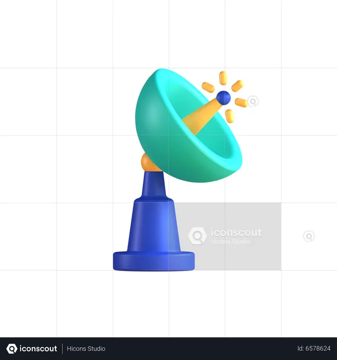 Antena Dish  3D Icon