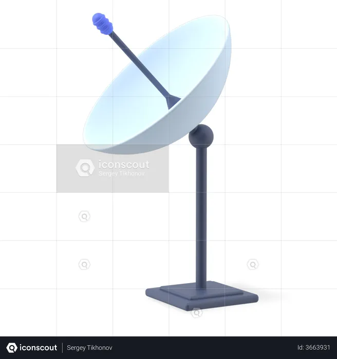 Antena parabólica  3D Illustration
