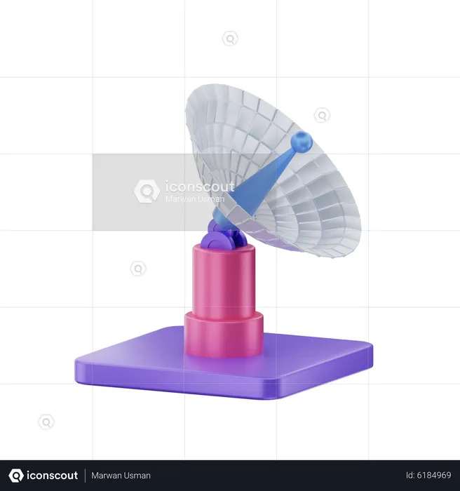 Antena parabólica  3D Icon