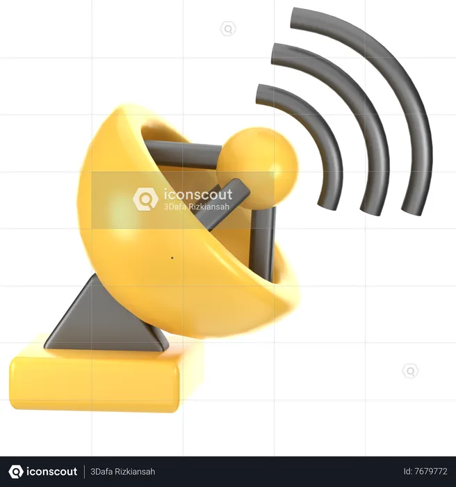 Antenne GPS Flag 3D Icon