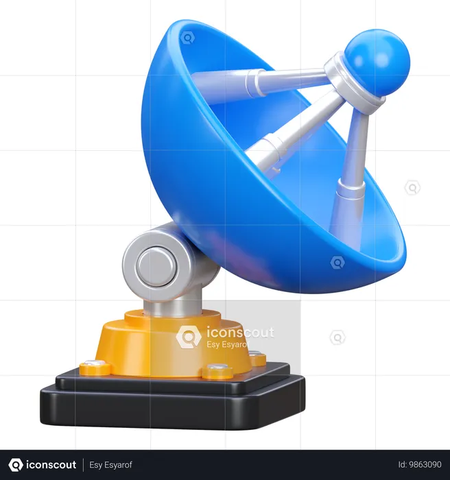 Antenne satellite  3D Icon