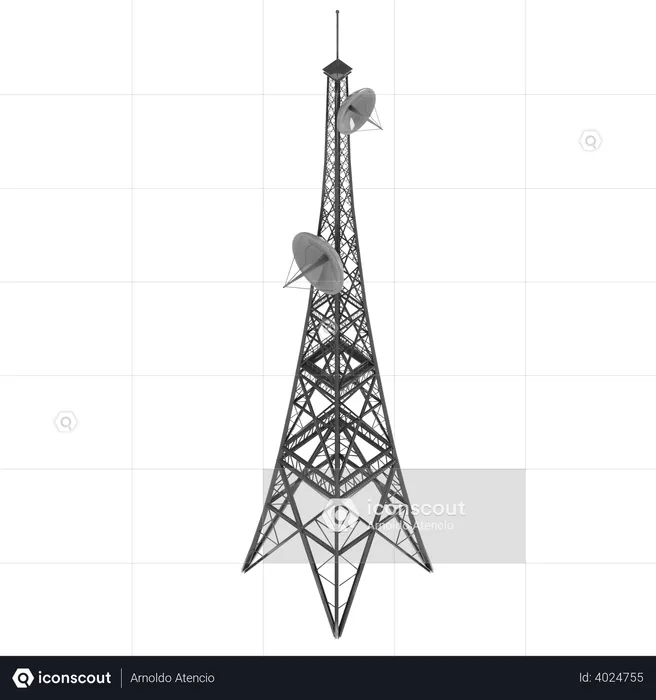 Antenne de signalisation  3D Illustration