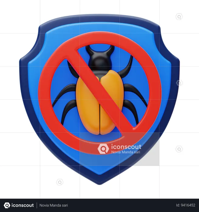 Anti Malware  3D Icon