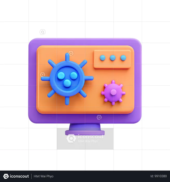 ウイルス対策ソフト  3D Icon