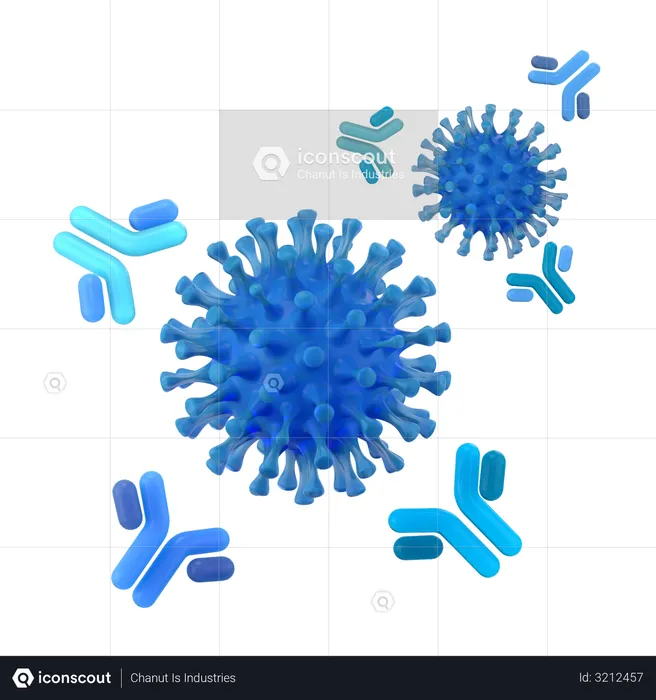 Antibody System  3D Illustration